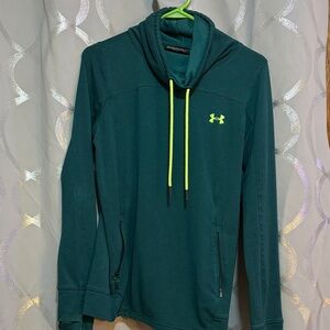 Under Armour Green Pullover with Neon Logo